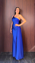 Vestido Largo de Gala Satín Corte Romano